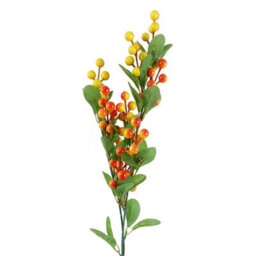 Leaf 70Cm Artificial Orange Berry Spray - thumbnail 1