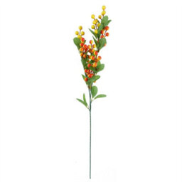 Leaf 70Cm Artificial Orange Berry Spray - thumbnail 2