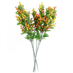 Leaf 70Cm Artificial Orange Berry Spray - thumbnail 6