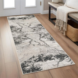Elysium Modern Abstract Living Room Area Rug Metallic Sheen - Huracan Grey 120Cm X 170Cm - thumbnail 5