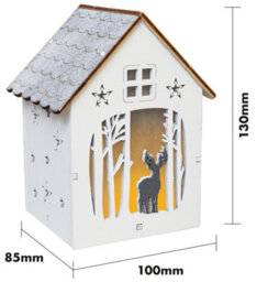 Netagon St Helens Home And Garden Battery Powered Christmas Wooden Light Up Festive Scene - thumbnail 2