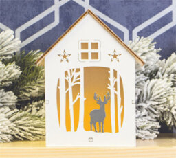 Netagon St Helens Home And Garden Battery Powered Christmas Wooden Light Up Festive Scene - thumbnail 5