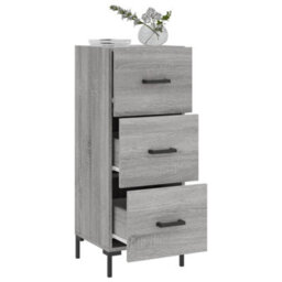 Berkfield Sideboard Grey Sonoma 34.5X34X90 Cm Engineered Wood - thumbnail 4