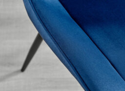 Furniturebox Uk Leonardo 4 Table And 4 Navy Pesaro Black Leg Chairs - thumbnail 9
