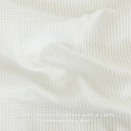 MHG Living Chunky Waffle Duvet Cover Set - Polycotton Blend, Button Fastening - (Single, White) - thumbnail 5