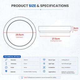 Led Recessed Ceiling Lights 24W 5 Pack Cool White 6400K Adjustable Flush Mount Panel Lamp Ultra Slim Spotlight For Bathroom - thumbnail 4
