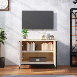 Berkfield Durable Tv Cabinet With Doors Sonoma Oak 60X35X45 Cm Engineered Wood - thumbnail 3
