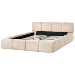 Beliani Bed Fabric Orville 160 X 200 Cm (Eu King Size) Taupe - thumbnail 4