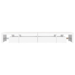 Berkfield Modern Tv Cabinet With Led Lights White 290X36.5X40 Cm - thumbnail 9