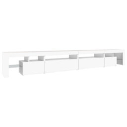 Berkfield Modern Tv Cabinet With Led Lights White 290X36.5X40 Cm - thumbnail 7