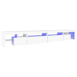 Berkfield Modern Tv Cabinet With Led Lights White 290X36.5X40 Cm - thumbnail 1