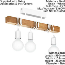 Stylish Semi Flush Ceiling Light In White Steel And Wood For Modern Spaces - thumbnail 2