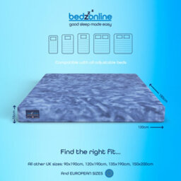 Bedz Online Bedzonline 15Cm Waterproof Memory Foam Mattress, 5-Zone Orthopaedic Support, 3Ft Single (90X190Cm) - thumbnail 2