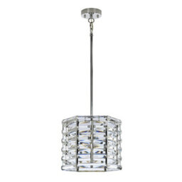 Stylish 1 Bulb Ceiling Pendant Light Fitting In Highly Polished Nickel For Modern Interiors - thumbnail 2