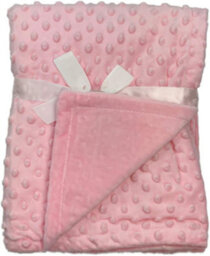 Woodside Home Living Fleece Baby Blanket - Pink - thumbnail 1