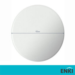 Enki Horizon Contemporary Bathroom Cloakroom Living Glass Polished Edge Round Frameless Wall Mounted Decorative Mirror (W) 400mm - thumbnail 7