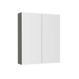 Nes Home Anthracite 600mm Bathroom Mirror Cabinet With Shelf Storage - thumbnail 4