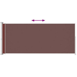 Walplus Patio Retractable Side Awning Garden Sun Shade Canopy Gazebo For Back Door, Porch, Patio 180X500 Cm Brown - thumbnail 3