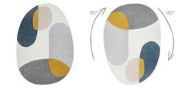 RugsX Carpet Fusion 5706 White Light Grey Gold Shape - Geometric, Modern, Abstract, 200X290 Cm - thumbnail 3