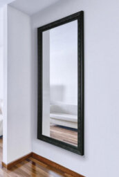 Mirroroutlet Langton Black Shabby Chic Full Length Leaner Wall Mirror 160 X 73 Cm