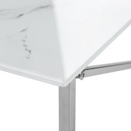 Beliani Coffee Table Emporia Tempered Glass Marble/ Silver - thumbnail 5