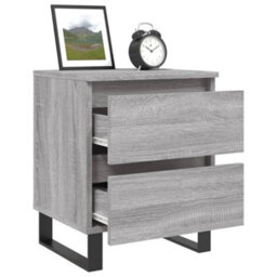 Berkfield Bedside Cabinet Grey Sonoma 40X35X50 Cm Engineered Wood - thumbnail 4