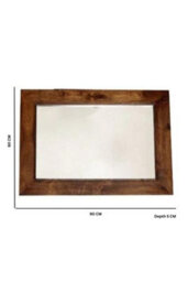Southborough Deep Walnut Dark Mango Wood Frame Mirror - thumbnail 3