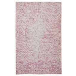 Burst Pink Ivory Wool Abstract Handmade Modern Easy To Clean Rug For Living Room And Bedroom-160Cm X 230Cm - thumbnail 6
