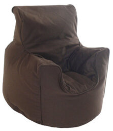 Bean Lazy Cotton Twill Chocolate Bean Bag Arm Chair Toddler Size - thumbnail 2