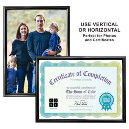 Pack Of 12 A4 Photo & Certificate Frames - Wall Hanging & Desk Mountable Picture Frame Plain 21Cm X29.7Cm (Black) - thumbnail 6