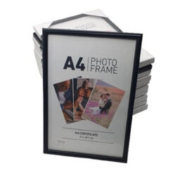 Pack Of 12 A4 Photo & Certificate Frames - Wall Hanging & Desk Mountable Picture Frame Plain 21Cm X29.7Cm (Black) - thumbnail 3