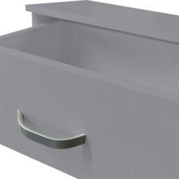 Fwstyle Tunis Grey 2 Drawer Bedside Table Chest (H) 47Cm (W) 40Cm (D) 39Cm - thumbnail 3