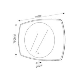 Plum&clay Murphy Led Illuminated Backlit Bathroom Mirror (H)750mm (W)1000mm - thumbnail 4