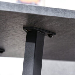Wyld Haus Roreso Dark Grey Marble-Effect Rectangular Dining Table 120 X 80 Cm, Steel Legs - thumbnail 8