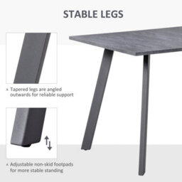 Wyld Haus Roreso Dark Grey Marble-Effect Rectangular Dining Table 120 X 80 Cm, Steel Legs - thumbnail 4