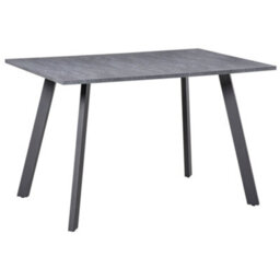 Wyld Haus Roreso Dark Grey Marble-Effect Rectangular Dining Table 120 X 80 Cm, Steel Legs - thumbnail 1