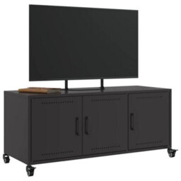 Berkfield Tv Cabinet Black 100.5X39X43.5 Cm Steel - thumbnail 5