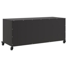 Berkfield Tv Cabinet Black 100.5X39X43.5 Cm Steel - thumbnail 8
