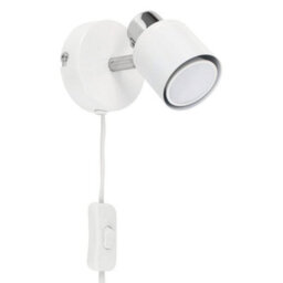 Valuelights Benton White & Chrome Plug In Wall Spotlight - thumbnail 7