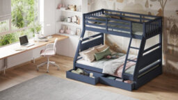 Flair Ollie Triple Bunk Bed With Drawers Navy - thumbnail 2
