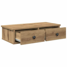 Berkfield Wall Shelf With Drawers Artisian Oak 60X25X15 Cm Engineered Wood - thumbnail 7