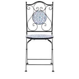 Beliani Set Of 2 Garden Chairs Chapeco Folding Metal Black - thumbnail 6