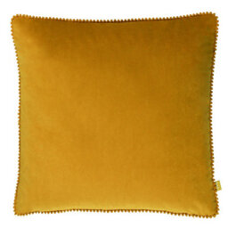 Furn. Cosmo Velvet Pom-Pom Feather Rich Cushion - thumbnail 1