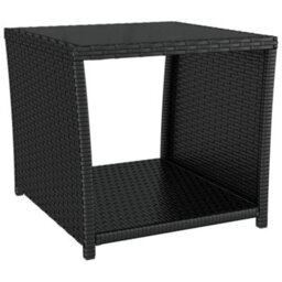 Berkfield 2 Piece Garden Lounge Set Black Poly Rattan&steel - thumbnail 5