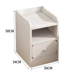 1 Drawer Small Bedside Table Cabinet Side End Table Nightstand Storage Organizer Bedroom - thumbnail 2