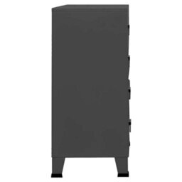 Walplus Industrial Drawer Cabinet Anthracite 78X40X93 Cm Metal - thumbnail 5