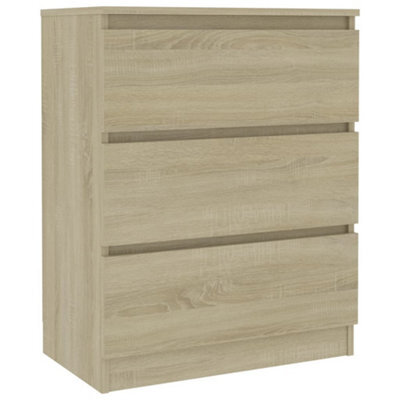 Berkfield Sturdy Sideboard Sonoma Oak 60X35X76 Cm Engineered Wood - image 1