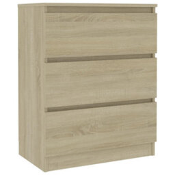 Berkfield Sturdy Sideboard Sonoma Oak 60X35X76 Cm Engineered Wood - thumbnail 1
