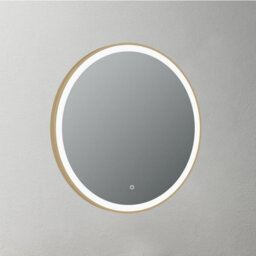 Lumora 600mm Round Gold Frame Led Bathroom Mirror Dimmable Tri Light Anti Fog - thumbnail 8