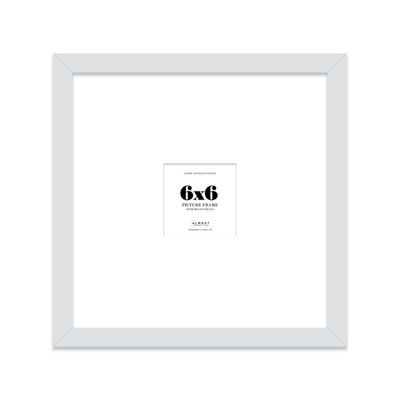 "6X6"" Light Grey Picture Frame - 6X6"" Square Frame With 2X2"" Mount For 6X6""/2X2"" Pictures Luxurious Style Wall Art, 1 Pack" - image 1